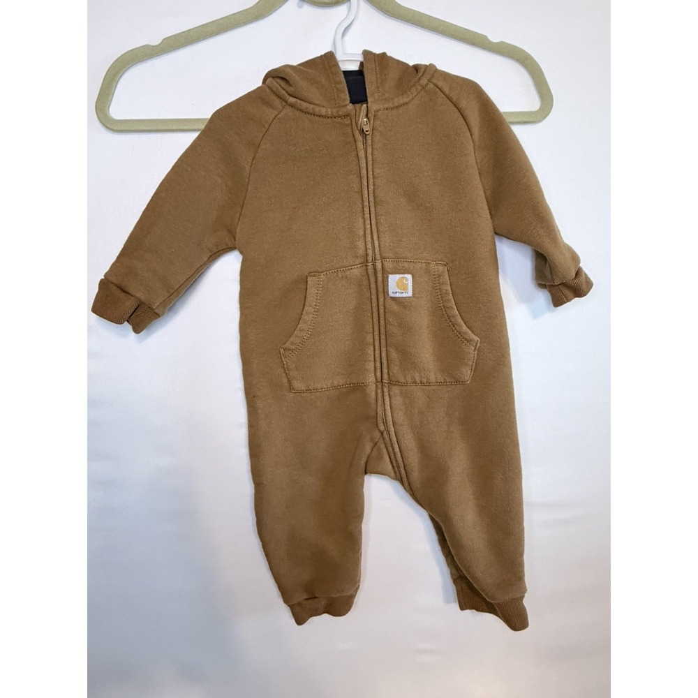 6 Months Carhart Full Body Zip Up Brown Warm